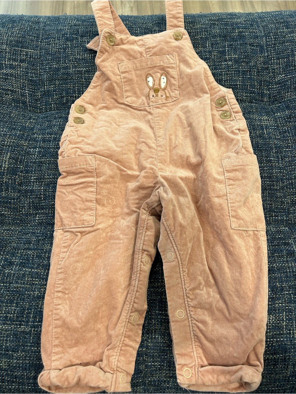 Next Corduroy Rabbit Overalls Dusty Pink